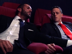 Muscle gay flip flop with cumshot